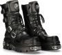 Newrock New Rock unisex veterboot Zwart - Thumbnail 8