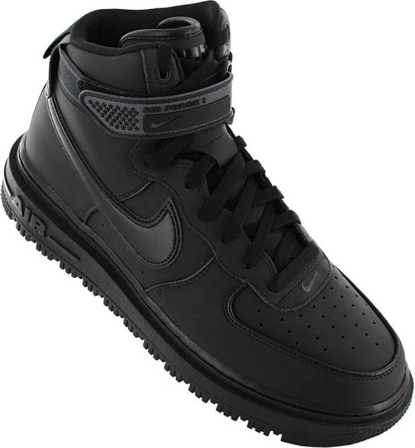 Nike Air Force 1 Boot Sneakers Sport Schoenen Trainers Leer Zwart DA0418 - Foto 10