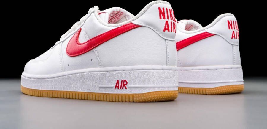 Nike Air Force 1 Low Retro Wit Rood Heren Sneaker DJ3911