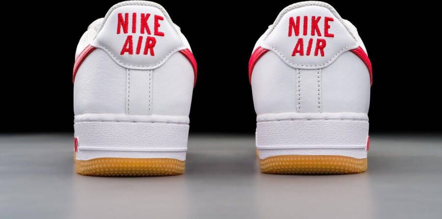 Nike Air Force 1 Low Retro Wit Rood Heren Sneaker DJ3911