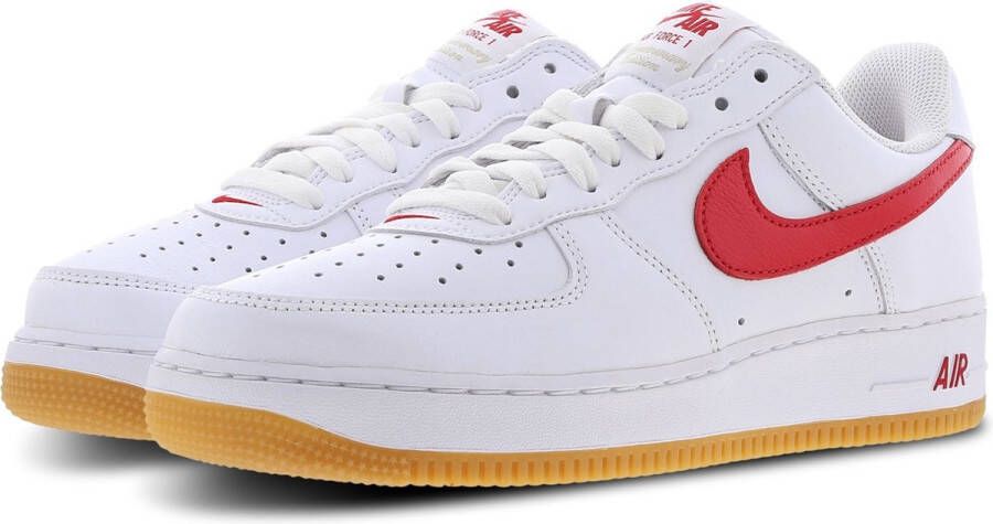 Nike Air Force 1 Low Retro Wit Rood Heren Sneaker DJ3911