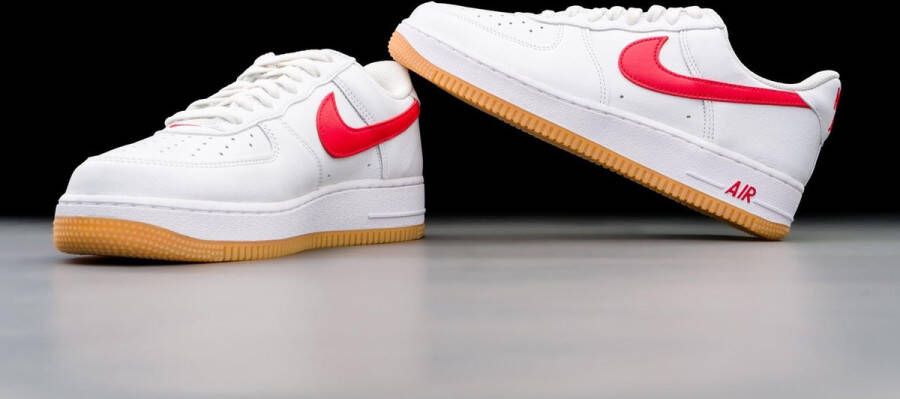 Nike Air Force 1 Low Retro Wit Rood Heren Sneaker DJ3911