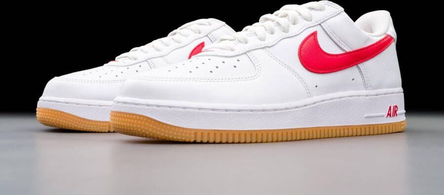 Nike Air Force 1 Low Retro Wit Rood Heren Sneaker DJ3911