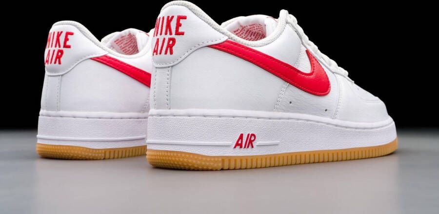 Nike Air Force 1 Low Retro Wit Rood Heren Sneaker DJ3911