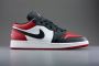 Nike Air Jordan 1 Low Gs ''Bred Toe'' 553560-612 BRED Zwart Rood Schoenen - Thumbnail 7