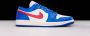 Nike Air Jordan 1 Low Sport Blue Gym Red (Women's) D BLAUW Schoenen - Thumbnail 4