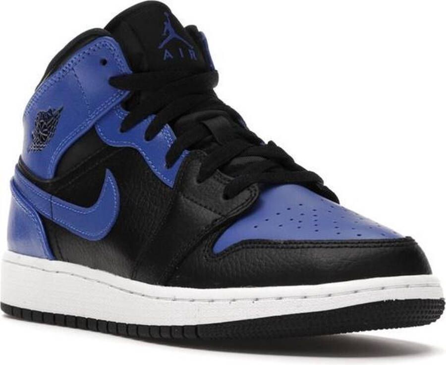 Nike Air Jordan 1 Mid (GS) Black Hyper Royal-White - Foto 7