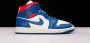 Jordan Wmns Air 1 Mid Basketball Schoenen white french blue gym red sail maat: 39 beschikbare maaten:39 - Thumbnail 6