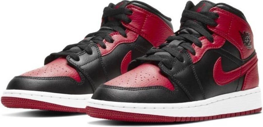 Nike Air Jordan 1 Mid (GS) Black Gym Red-White Banned