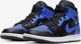 Nike Air Jordan 1 Mid (GS) Black Hyper Royal-White - Thumbnail 5