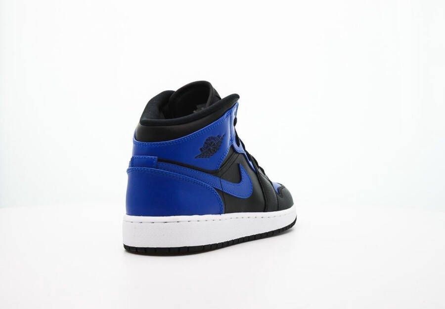 Nike Air Jordan 1 Mid (GS) Black Hyper Royal-White - Foto 6