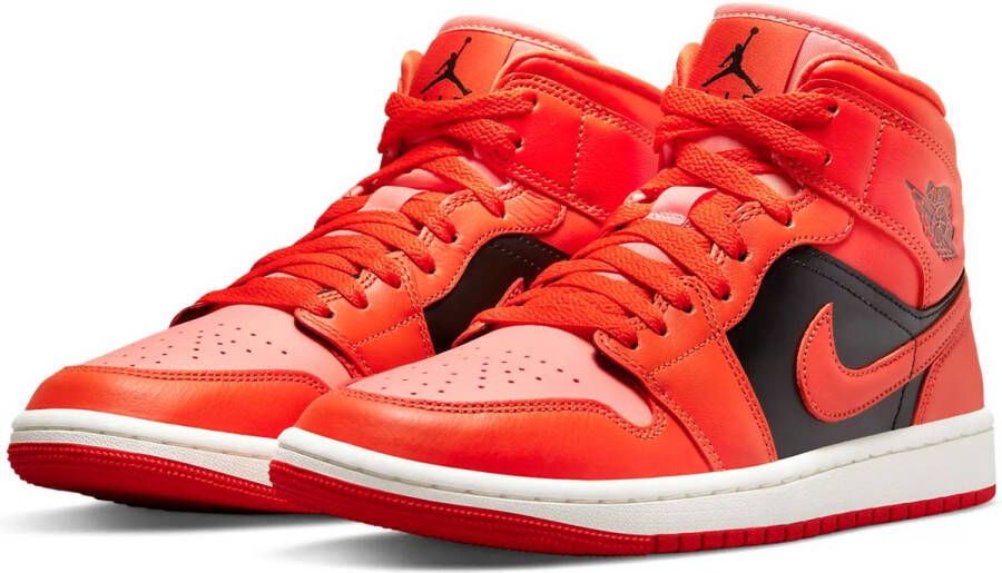 Jordan Wmns Air 1 Mid Se Crimson Bliss Rush Orange Black Sail Schoenmaat 37 1 2 Sneakers DM3381 600 - Foto 8