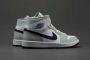 Nike Air Jordan 1 Mid Light Smoke Grey (Women's) BQ6472-015 Grijs Schoenen - Thumbnail 5