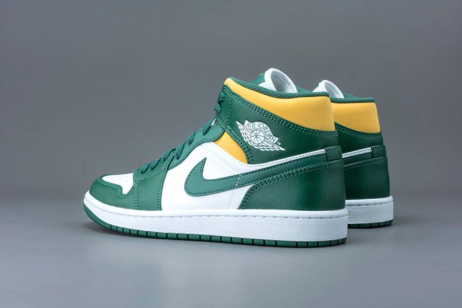 Nike Air Jordan 1 Mid Sonics (2021) Green Yellow White 554724