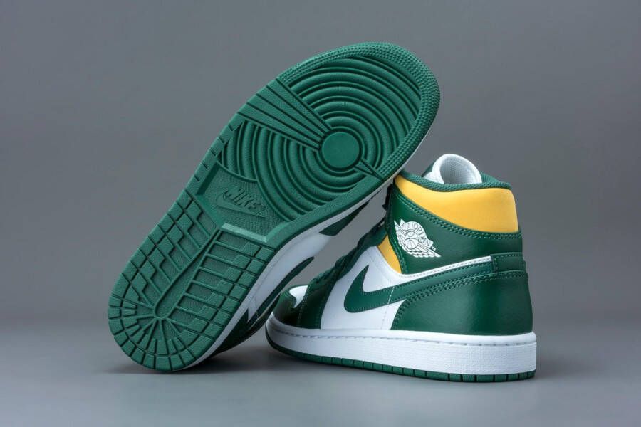 Nike Air Jordan 1 Mid Sonics (2021) Green Yellow White 554724