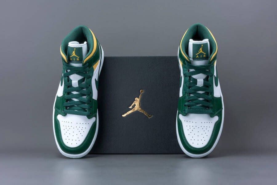 Nike Air Jordan 1 Mid Sonics (2021) Green Yellow White 554724