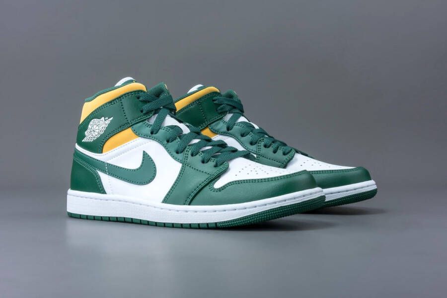 Nike Air Jordan 1 Mid Sonics (2021) Green Yellow White 554724