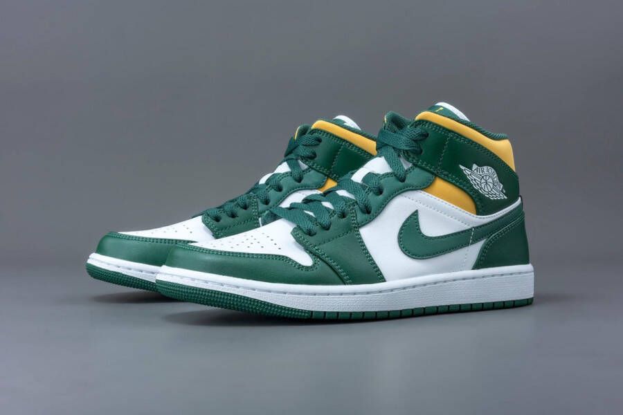 Nike Air Jordan 1 Mid Sonics (2021) Green Yellow White 554724