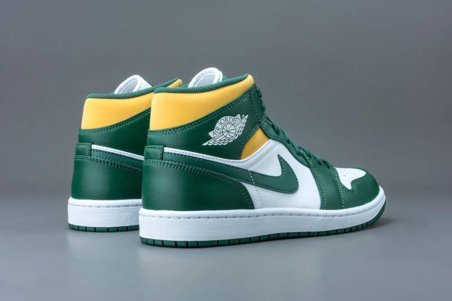 Nike Air Jordan 1 Mid Sonics (2021) Green Yellow White 554724