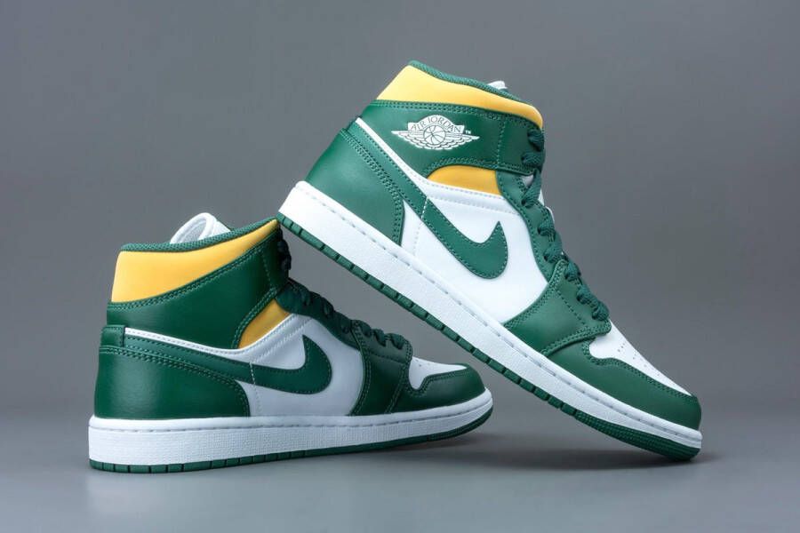 Nike Air Jordan 1 Mid Sonics (2021) Green Yellow White 554724