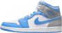 Nike Air Jordan 1 Mid University Blue Grey DX9276-100 BLAUW Schoenen - Thumbnail 3