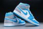 Nike Air Jordan 1 Mid University Blue Grey DX9276-100 BLAUW Schoenen - Thumbnail 4