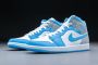 Nike Air Jordan 1 Mid University Blue Grey DX9276-100 BLAUW Schoenen - Thumbnail 5