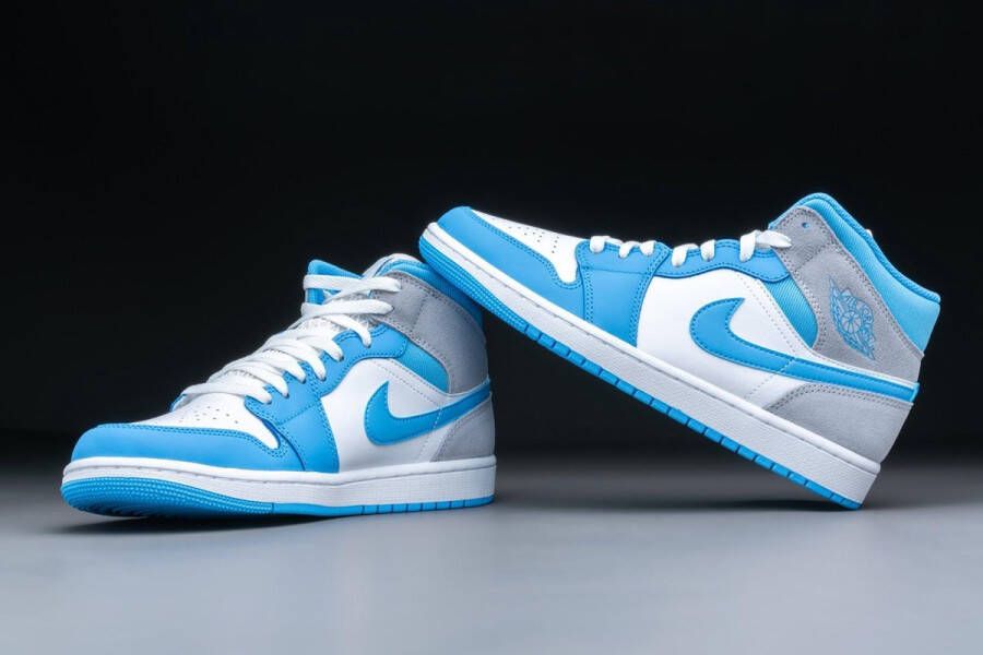 Nike Air Jordan 1 Mid University Blue Grey DX9276-100 BLAUW Schoenen - Foto 6