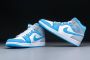 Nike Air Jordan 1 Mid University Blue Grey DX9276-100 BLAUW Schoenen - Thumbnail 6