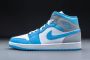 Nike Air Jordan 1 Mid University Blue Grey DX9276-100 BLAUW Schoenen - Thumbnail 7
