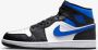 Nike Air Jordan 1 Mid White Black Racer Blue 554724-140 Wit;Zwart;Blauw Schoenen - Thumbnail 3