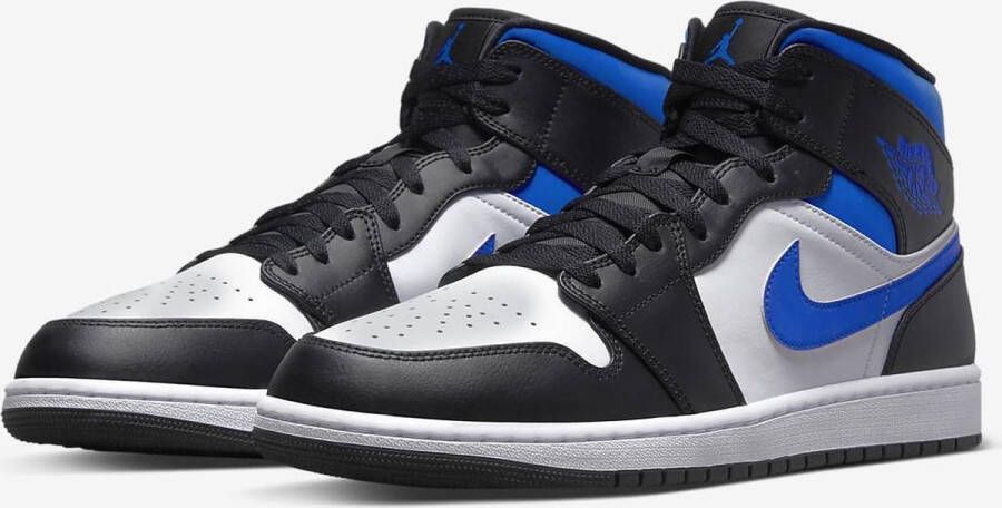 Nike Air Jordan 1 Mid White Black Racer Blue 554724-140 Wit;Zwart;Blauw Schoenen