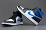 Nike Air Jordan 1 Mid White Black Racer Blue 554724-140 Wit;Zwart;Blauw Schoenen - Thumbnail 14