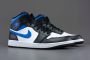 Nike Air Jordan 1 Mid White Black Racer Blue 554724-140 Wit;Zwart;Blauw Schoenen - Thumbnail 15