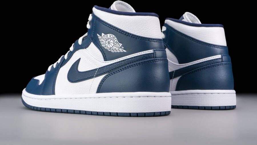 Nike Air Jordan 1 Mid White Metallic Gold Obsidian 554724-174 WIT Schoenen