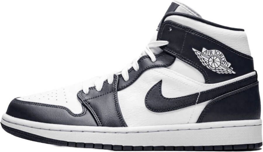 Nike Air Jordan 1 Mid White Metallic Gold Obsidian 554724-174 554724-174 WIT Schoenen - Foto 13