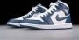 Nike Air Jordan 1 Mid White Metallic Gold Obsidian 554724-174 554724-174 WIT Schoenen - Thumbnail 14