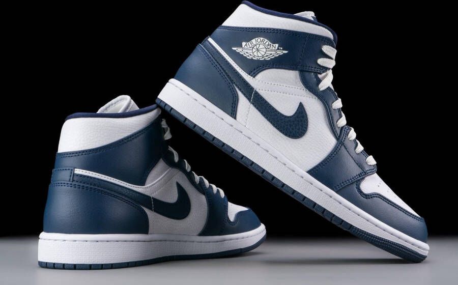 Nike Air Jordan wmns Nike Air Jordan 1 Mid White Metallic Gold Obsidian 554724 - Foto 3