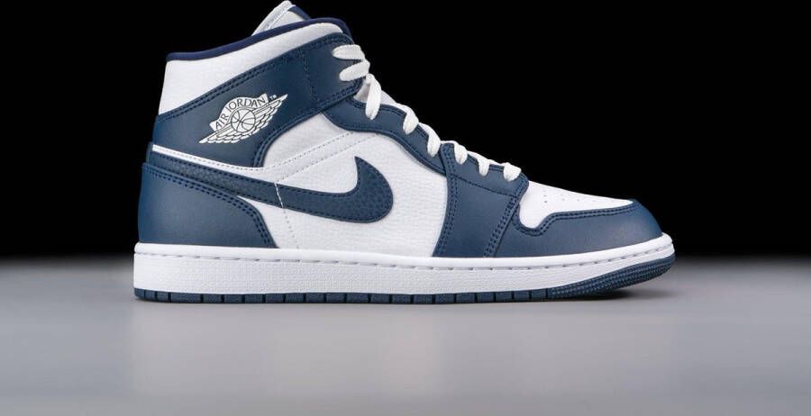 Nike Air Jordan 1 Mid White Metallic Gold Obsidian 554724-174 554724-174 WIT Schoenen - Foto 4