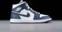 Nike Air Jordan 1 Mid White Metallic Gold Obsidian 554724-174 554724-174 WIT Schoenen - Thumbnail 4