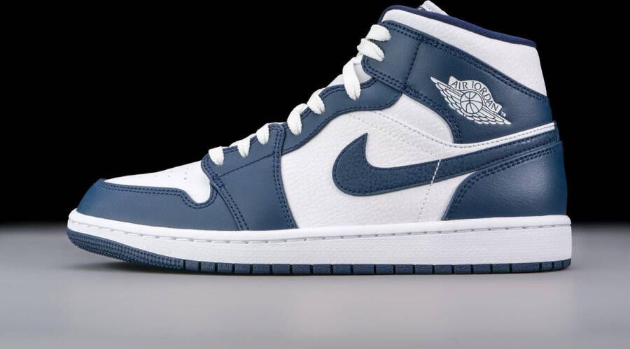 Nike Air Jordan 1 Mid White Metallic Gold Obsidian 554724-174 554724-174 WIT Schoenen - Foto 6