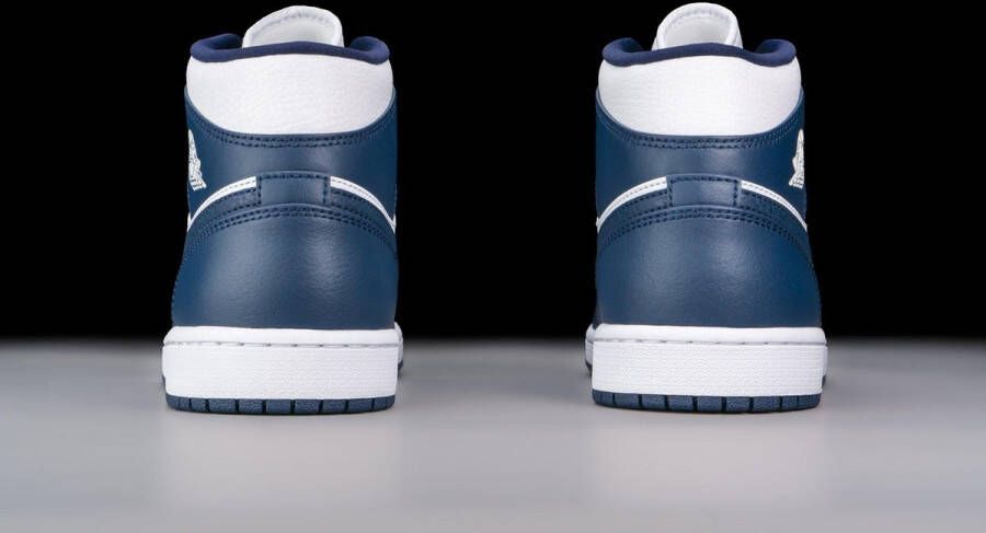 Nike Air Jordan 1 Mid White Metallic Gold Obsidian 554724-174 WIT Schoenen