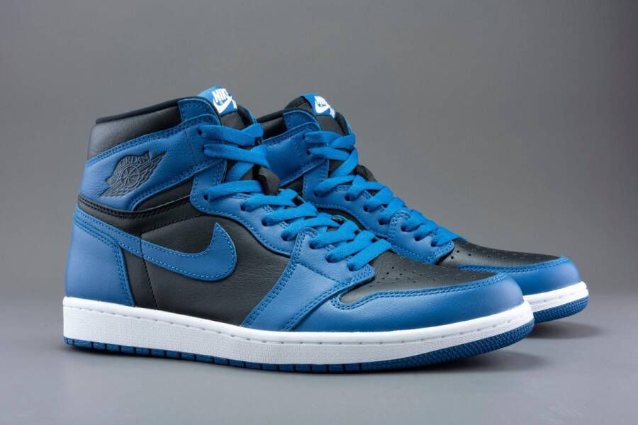 Air Jordan 1 Retro High OG 'Dark Marina Blue' 555088-404 blauw zwart wit sneakers hoog - Foto 9
