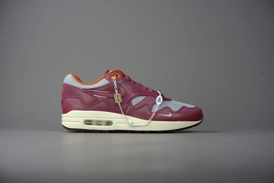 Nike Air Max 1 Patta Waves Rush Maroon (with Bracelet) DO9549-001 Metallic Silver;Rush Maroon Schoenen