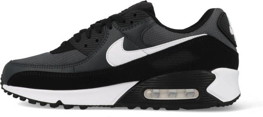 Nike Air Max 90 Heren Sneakers Iron Grey White-Dk Smoke Grey-Black