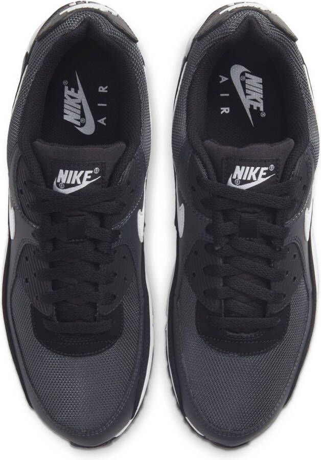 Nike Air Max 90 Heren Sneakers Iron Grey White-Dk Smoke Grey-Black