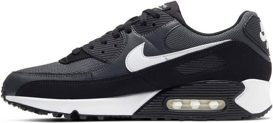 Nike Air Max 90 Heren Sneakers Iron Grey White-Dk Smoke Grey-Black