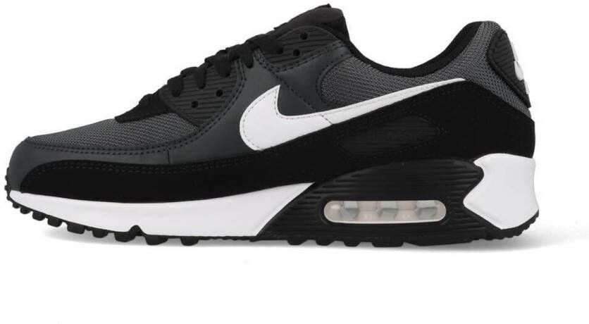 Nike Air Max 90 Heren Sneakers Iron Grey White-Dk Smoke Grey-Black