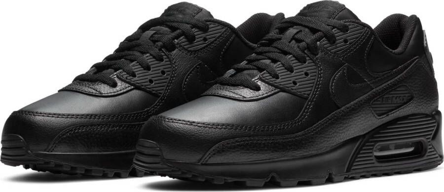 Nike Air Max 90 Leather Heren Sneakers Black Black-Black