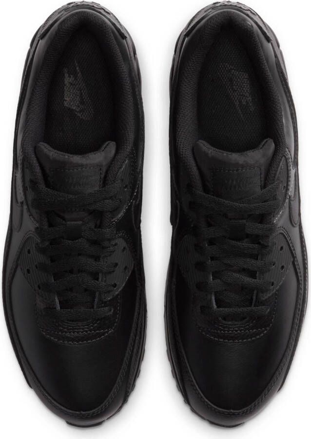 Nike Air Max 90 Leather Heren Sneakers Black Black-Black
